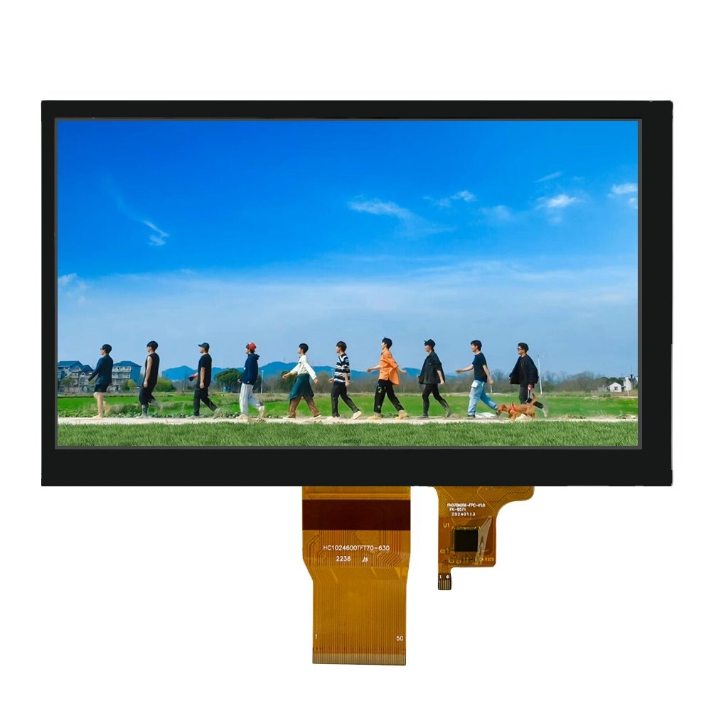 7 Inch ALL VIEW TFT Display 1024*600 LCD Screen 300cd/m2 RGB Interface 50PIN With CTP