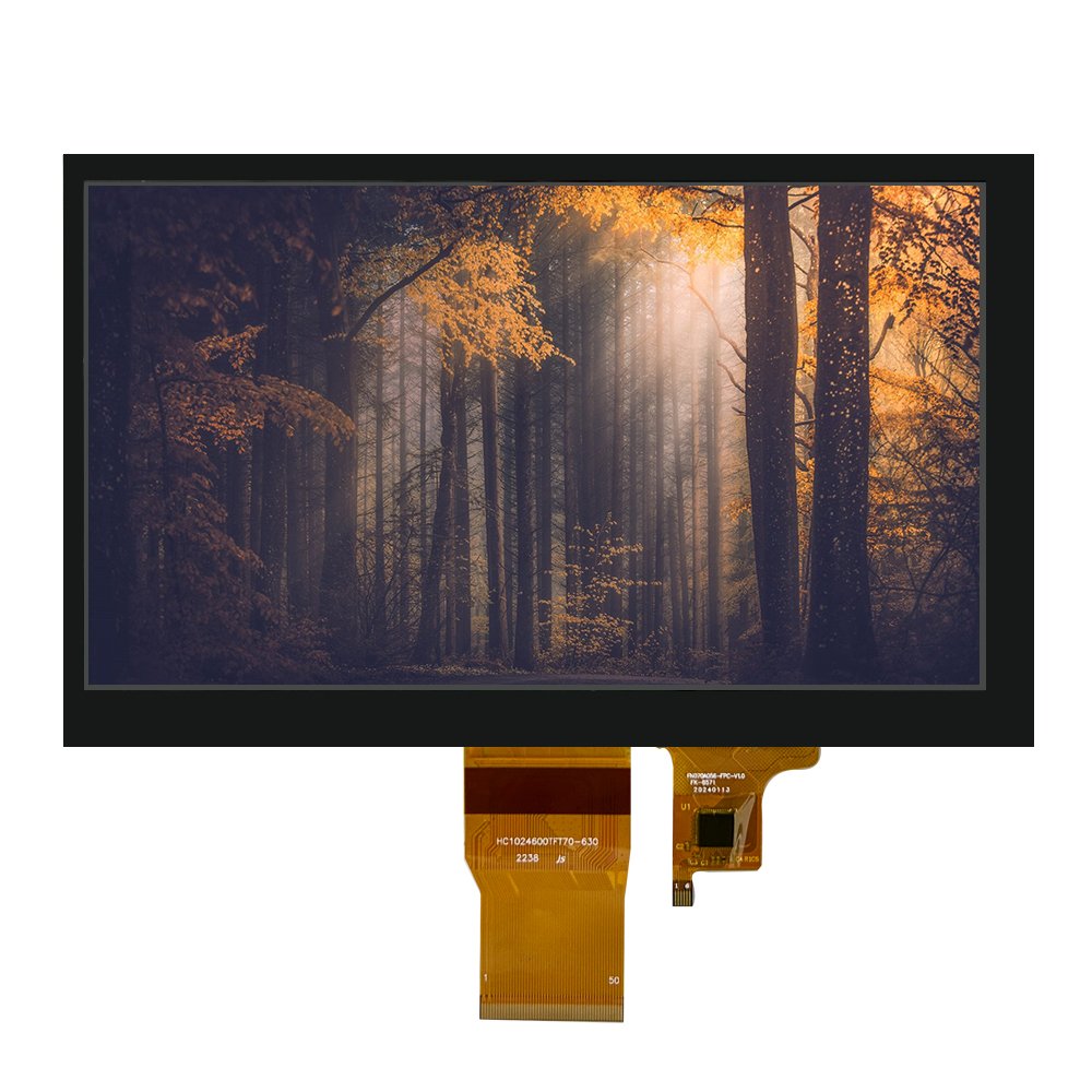 7 Inch ALL VIEW TFT Display 1024*600 LCD Screen 300cd/m2 RGB Interface 50PIN With CTP