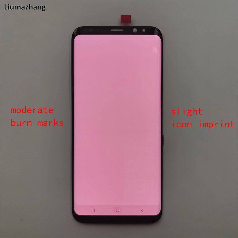 Original Super AMOLED Mobile Phone LCDS For Samsung Galaxy S8 S8 Plus Display Touch Screen Assembly With burn marks