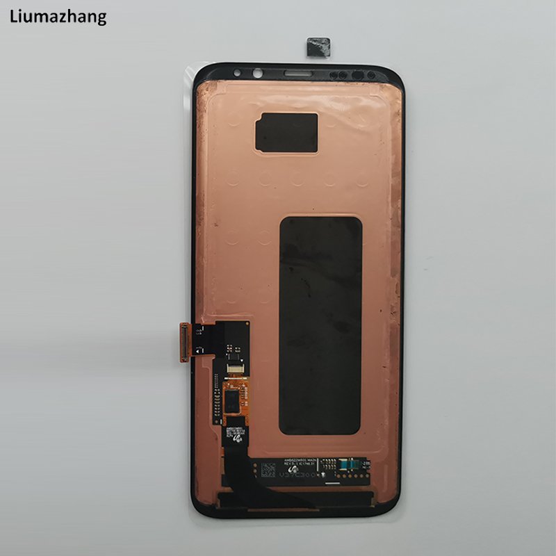Original Super AMOLED Mobile Phone LCDS For Samsung Galaxy S8 S8 Plus Display Touch Screen Assembly With burn marks