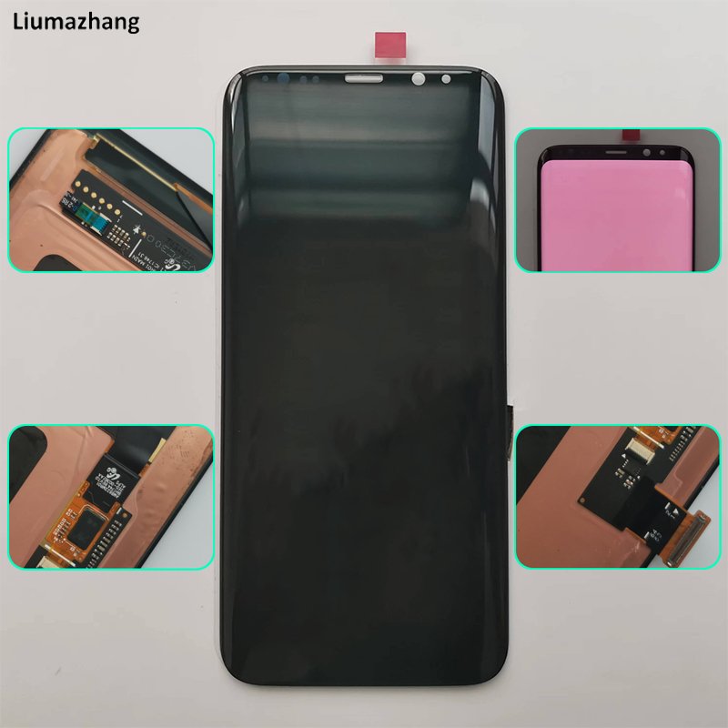 Original Super AMOLED Mobile Phone LCDS For Samsung Galaxy S8 S8 Plus Display Touch Screen Assembly With burn marks