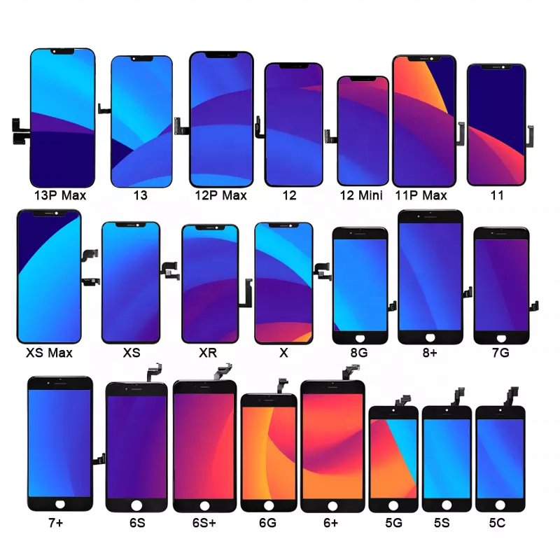 TEMX Cell Phone Screen for Samsung LCD for iPhone Touch Screen for Xiaomi Mi Redmi Display Many Brands Parts Digitizer Assembly