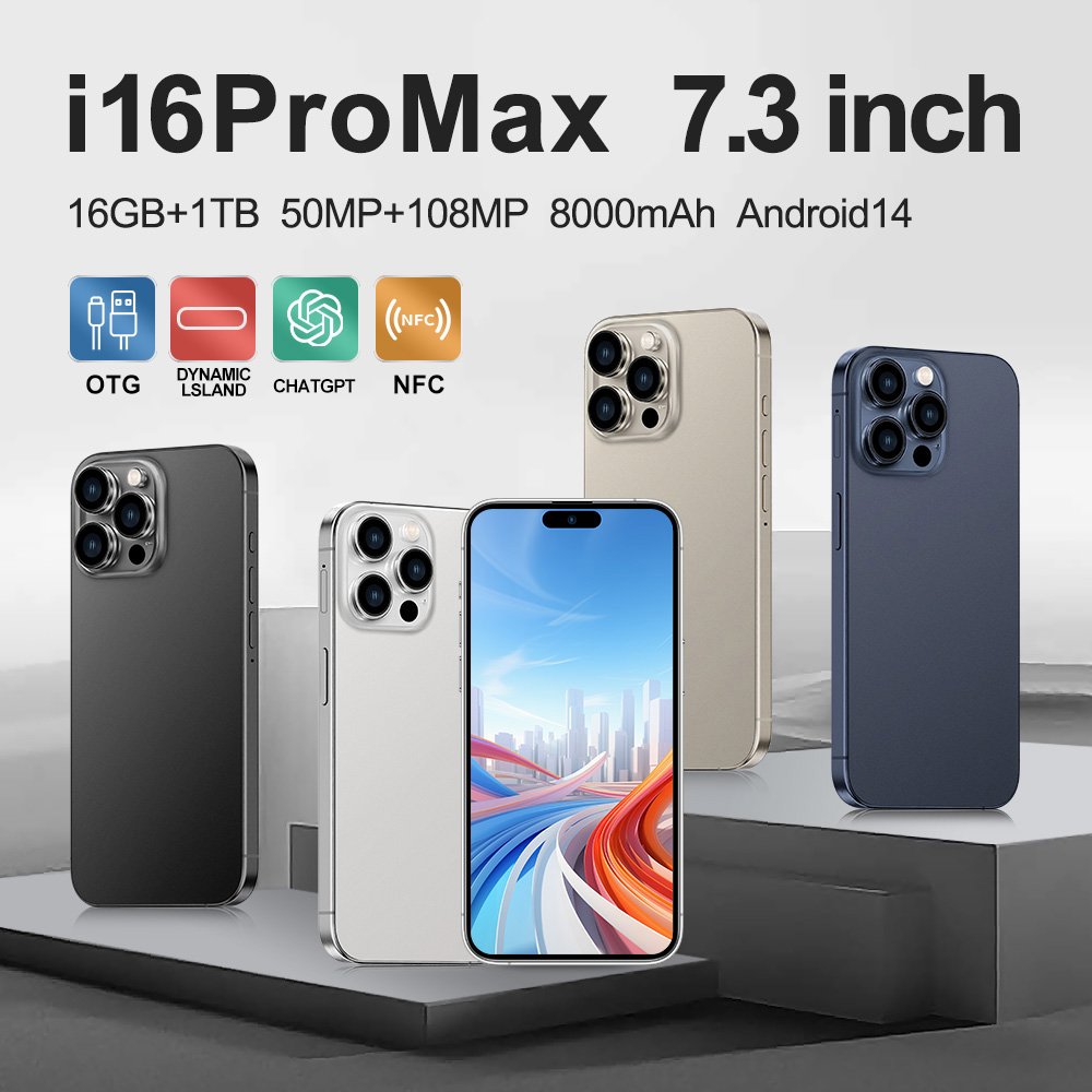 Slimoro i For Use Smart Phone Mobile Phone 16 Pro Max Promaxe 15 14 12 Xr Celular 5G Smartphone Feature Android Cell Phone Mobil