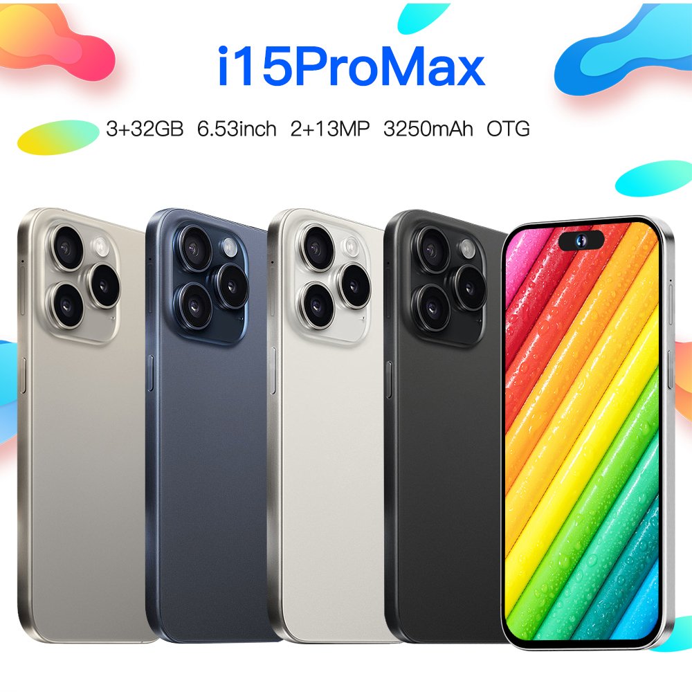 Slimoro Original i16 Pro Max Cell Phone Smart Phone Cheap Telefon Gaming Mobile Phone i15 16 14 13 Android Feature 5G Smartphone