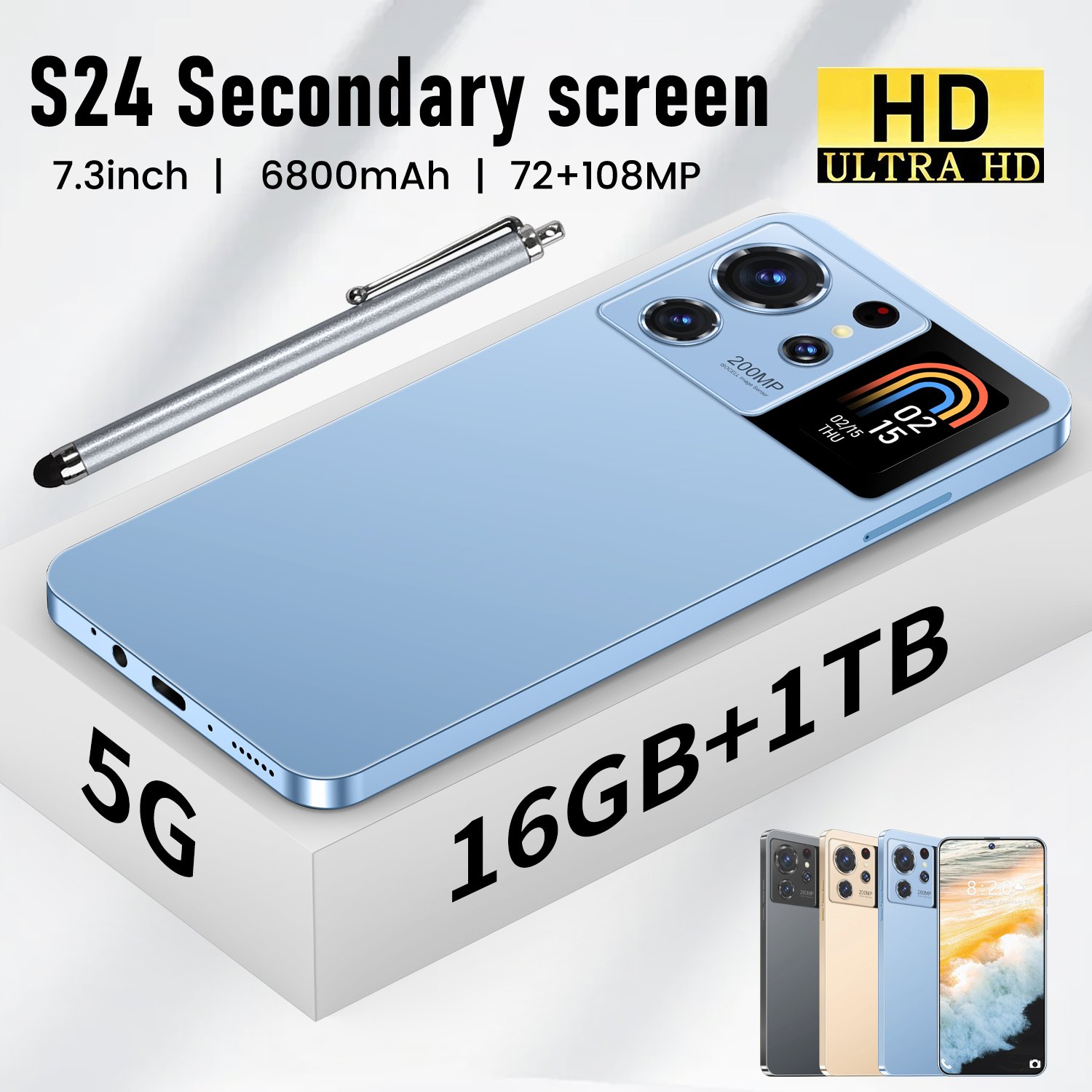 2024 Wholesale s24 ultra 16GB + 1TB Cellphone Mobile Phones Kullanilan cep Telefonlari 5g smartphone