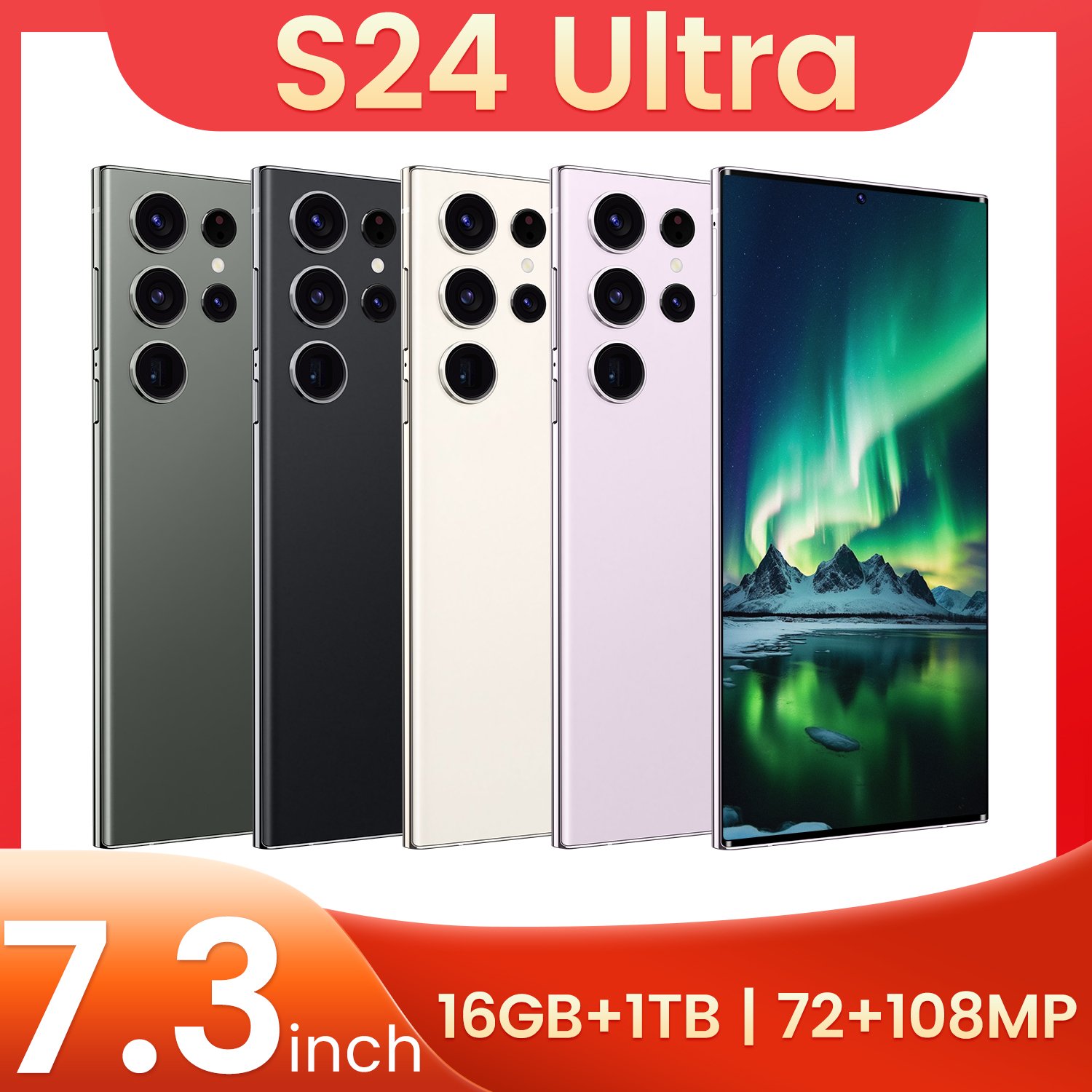 Global Version Original S24+ Ultra Android Smartphone 7.3 Inch Stylus Support 4g 5g Network Super Endurance Phone