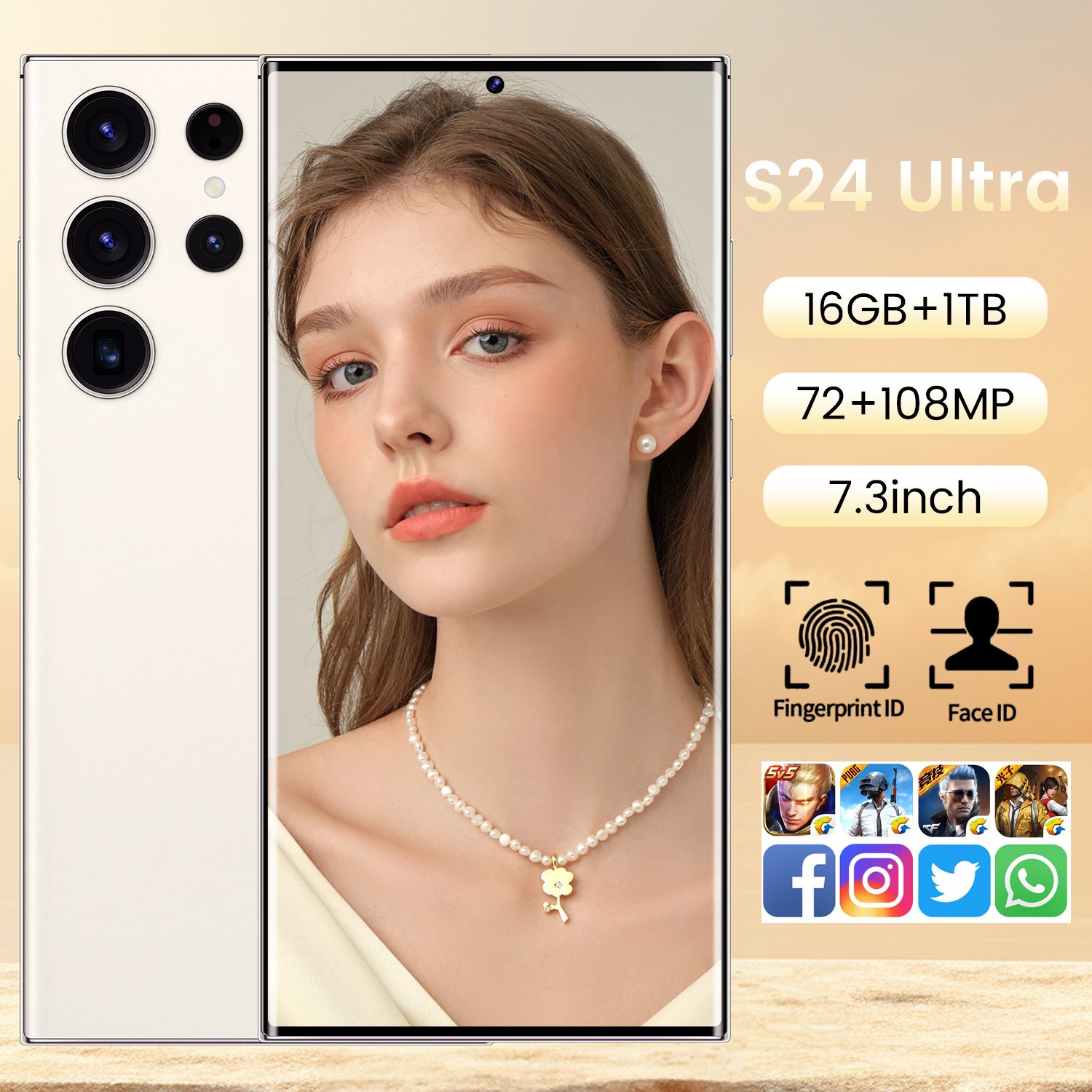 Global Version Original S24+ Ultra Android Smartphone 7.3 Inch Stylus Support 4g 5g Network Super Endurance Phone