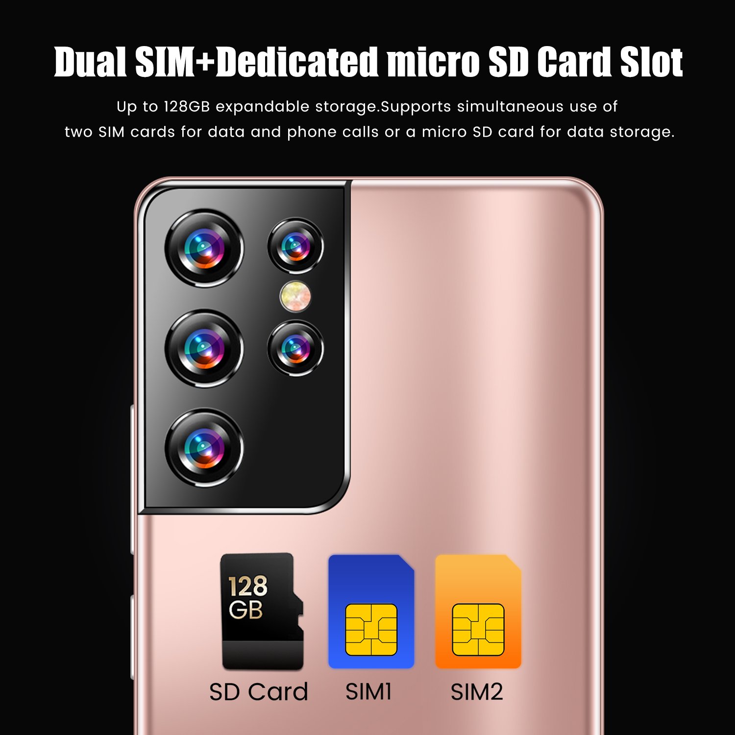 Hot Selling S21 Plus 3G cell phone 5.8 inch AMOLED Screen large memory smartphone Global GSM 3G mobile phones