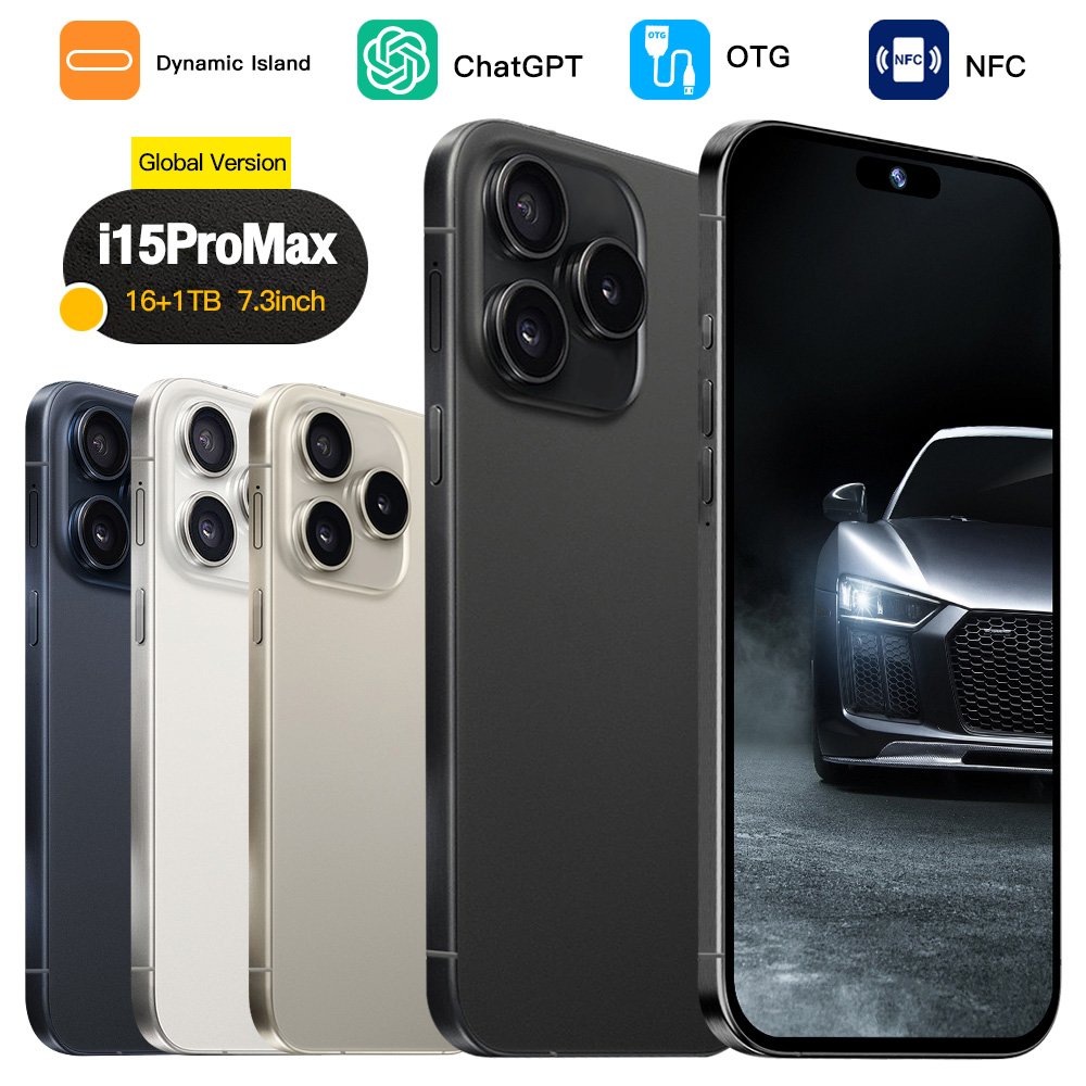 Slimoro Buy Original Unlocked Celular i For Phones 15 Pro Max Original Smart Phone 5G Smartphone 15 Pro Max 16 15 I16 Android