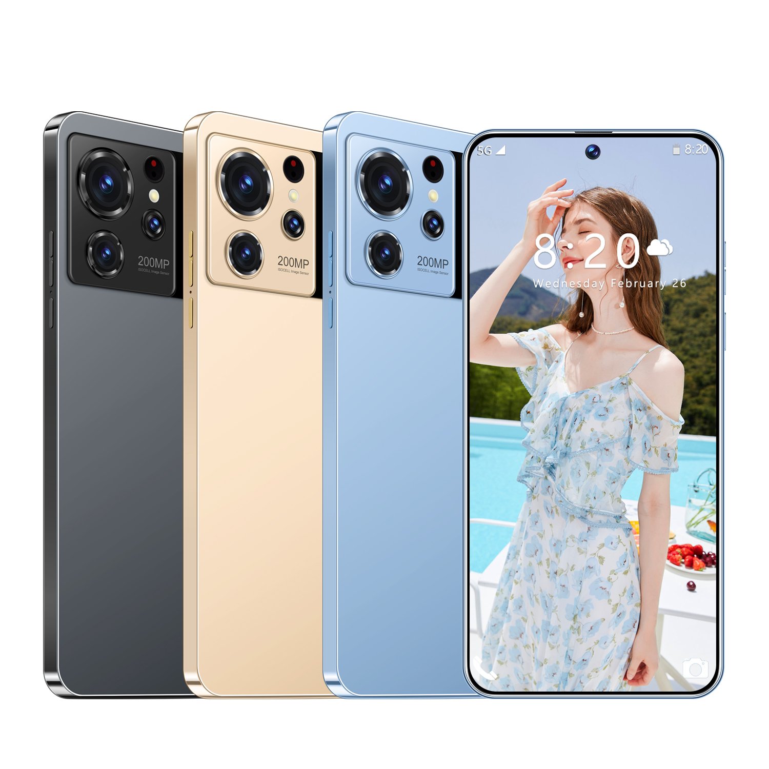 2024 Original S24 ultra 7.3 Inch Android 13 5G Full Screen Phone 8000mAh Global Version EU Plug Mobile Smartphone Sale android