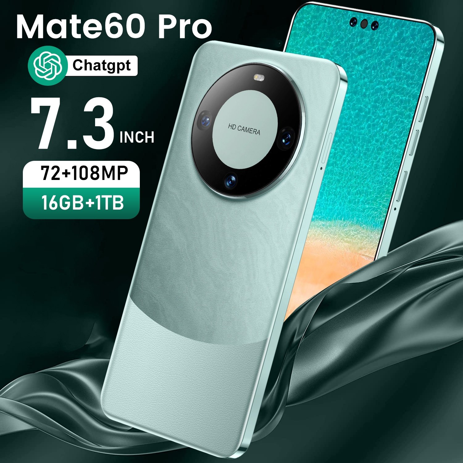 Original phones Mate60Pro Smartphones 16GB+1TB 5G Dual SIM Cellphone Mobile Phone Mate60Pro 5g smartphone