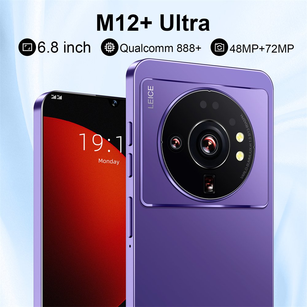 Android12.0 Smartphones 5G Unlocked Cellphones Mobile Phone Brand New Global Version Original M12 6.8inch 16GB+512GB Smart Phone