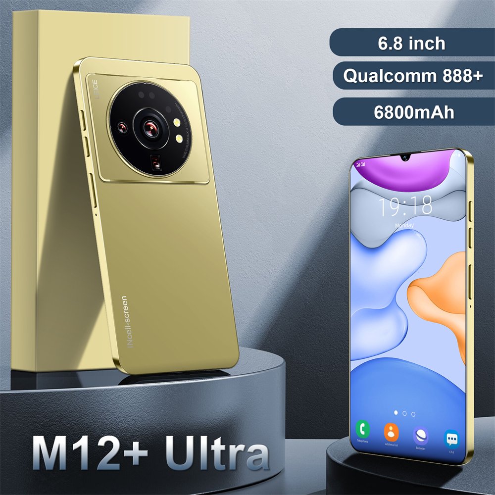 Android12.0 Smartphones 5G Unlocked Cellphones Mobile Phone Brand New Global Version Original M12 6.8inch 16GB+512GB Smart Phone