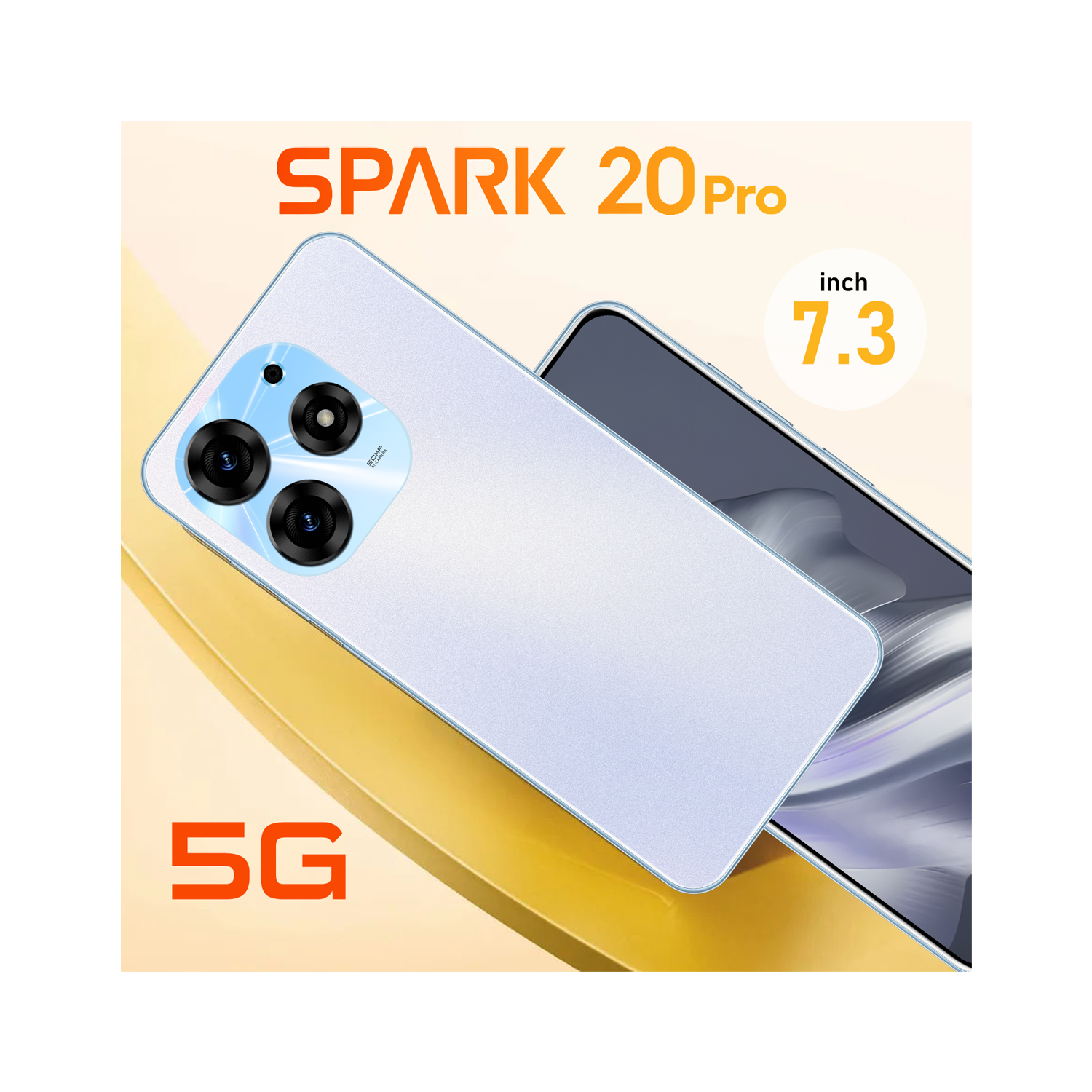 Good Selling Original Phone Spark 20 Pro 5G Mobile Phones 7.3 Inch 5G Smartphone Android13.0 16GB+1TB tecno