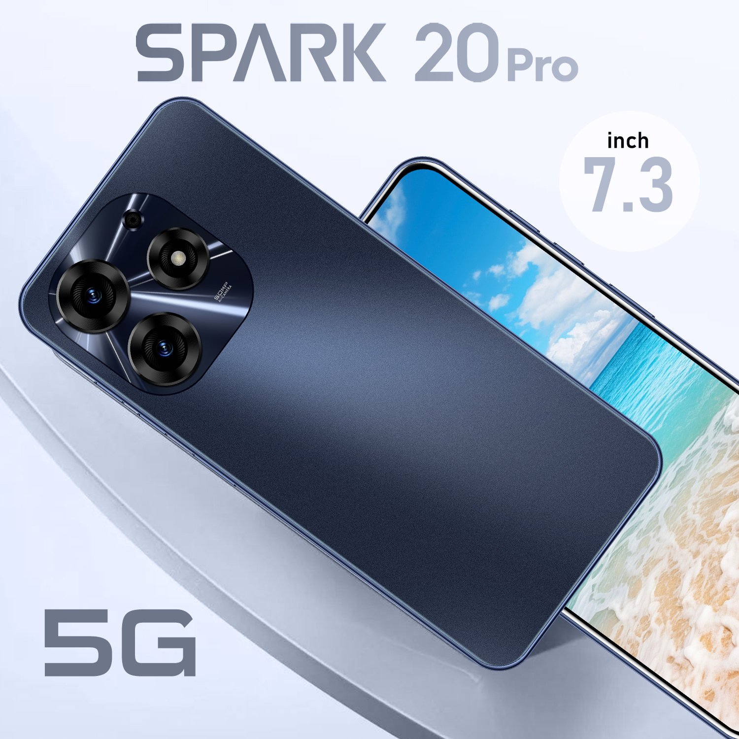 Good Selling Original Phone Spark 20 Pro 5G Mobile Phones 7.3 Inch 5G Smartphone Android13.0 16GB+1TB tecno