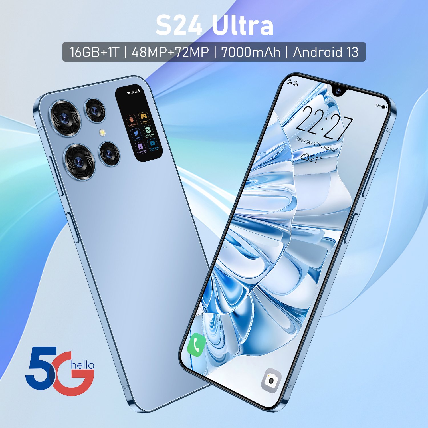 s24 ultra Smartphones For s24 ultra 8+512GB Dual SIM Cellphone Mobile Phone s24 ultra 5g smartphone
