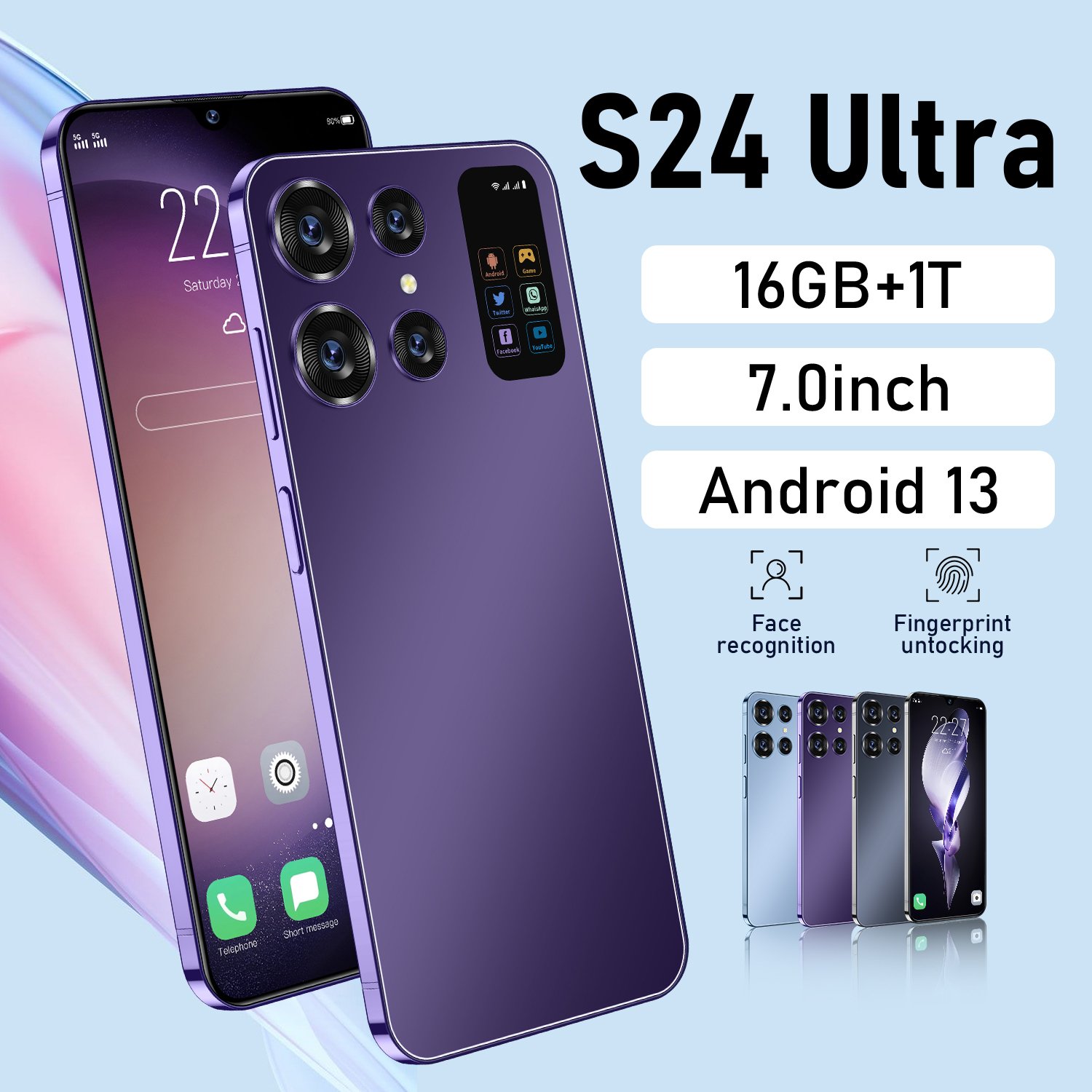 s24 ultra Smartphones For s24 ultra 8+512GB Dual SIM Cellphone Mobile Phone s24 ultra 5g smartphone