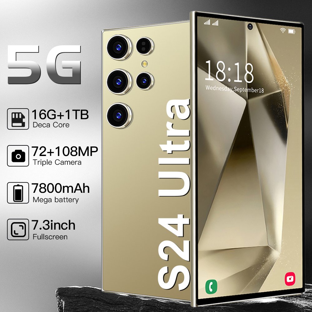 Hot selling Galaxy S24 Ultra 5G smartphone 6.8inch 12G+512GB with S-Pen original android 13 telephone 4G 5G+WIFI Mobile phones