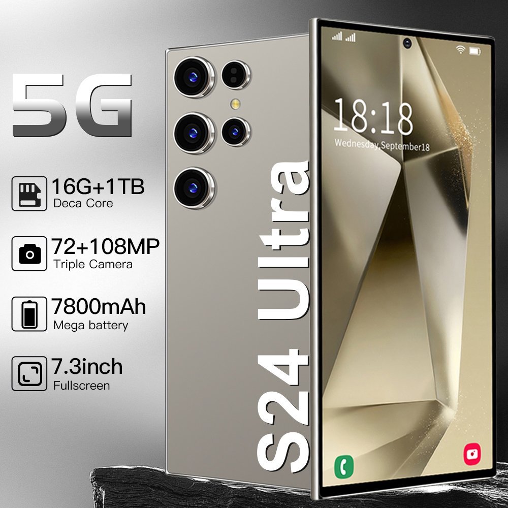 Hot selling Galaxy S24 Ultra 5G smartphone 6.8inch 12G+512GB with S-Pen original android 13 telephone 4G 5G+WIFI Mobile phones