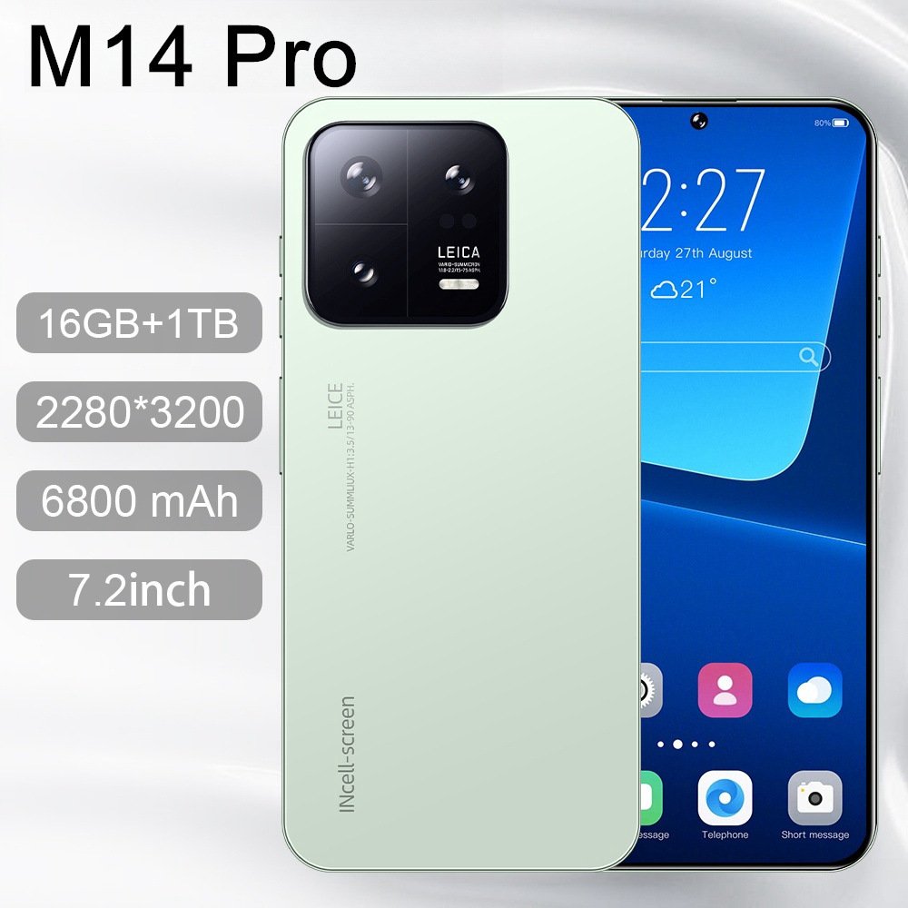 Wholesale cheap mobile phone Dual SIM Card phone mobile android full Display M14Pro HD movie buy a mobile online