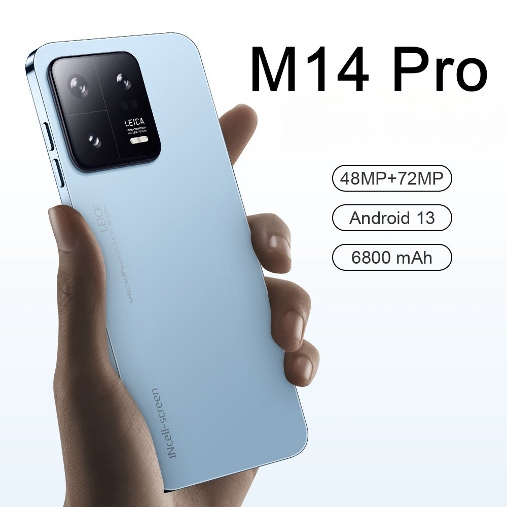 Wholesale cheap mobile phone Dual SIM Card phone mobile android full Display M14Pro HD movie buy a mobile online