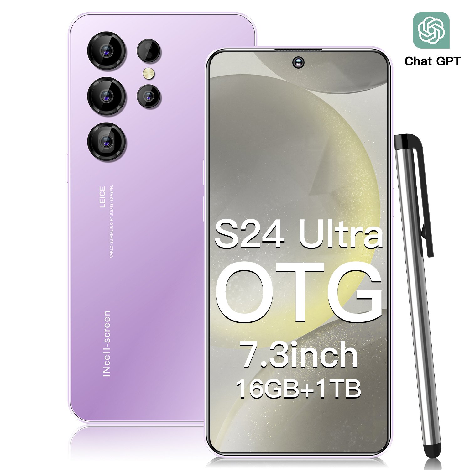 Hot Selling S24 ULTRA original 6GB+128GB 5G Smartphone 7.3 Inch 72MP+108MP Android 14 Cell Phone Unlocked Gaming Mobile Phones