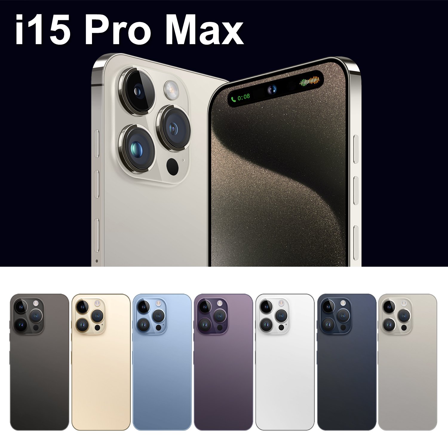 Phone 15 Pro Max 12gb+1tb Smartphone 5g Smartphone 7.3inch Screen Dual Sim Card I 15 Phone 15 Pro Max 5g De Smartphones 108mp