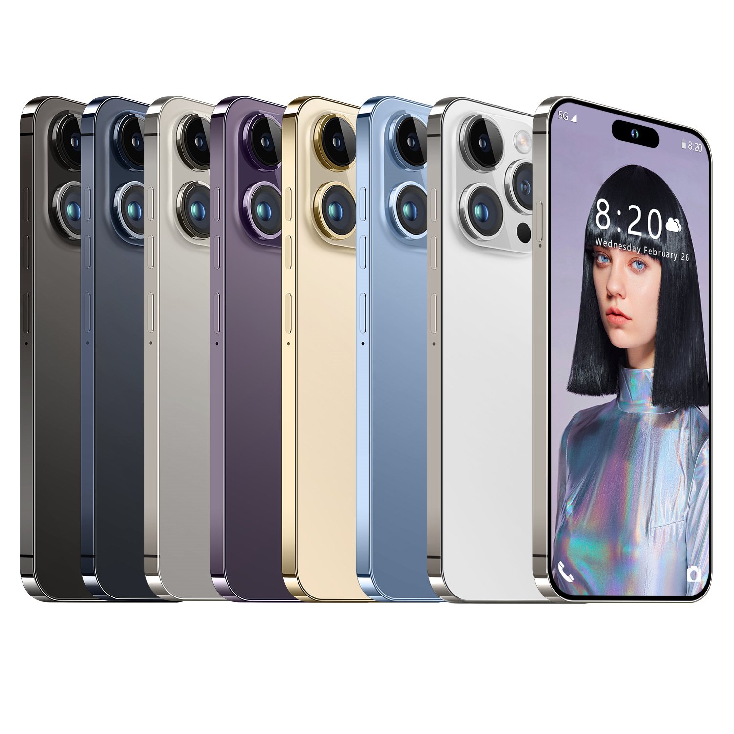 Phone 15 Pro Max 12gb+1tb Smartphone 5g Smartphone 7.3inch Screen Dual Sim Card I 15 Phone 15 Pro Max 5g De Smartphones 108mp