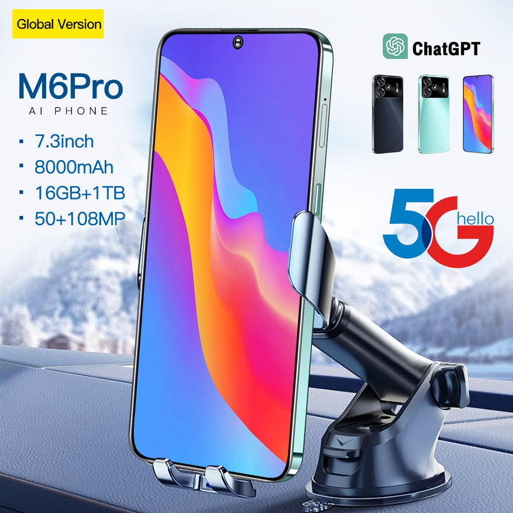 POCO M6 Pro Smartphone AMOLED Turbo Charging Original Global Version with 5G WCDMA Cellular Android 10 2K LCD Display