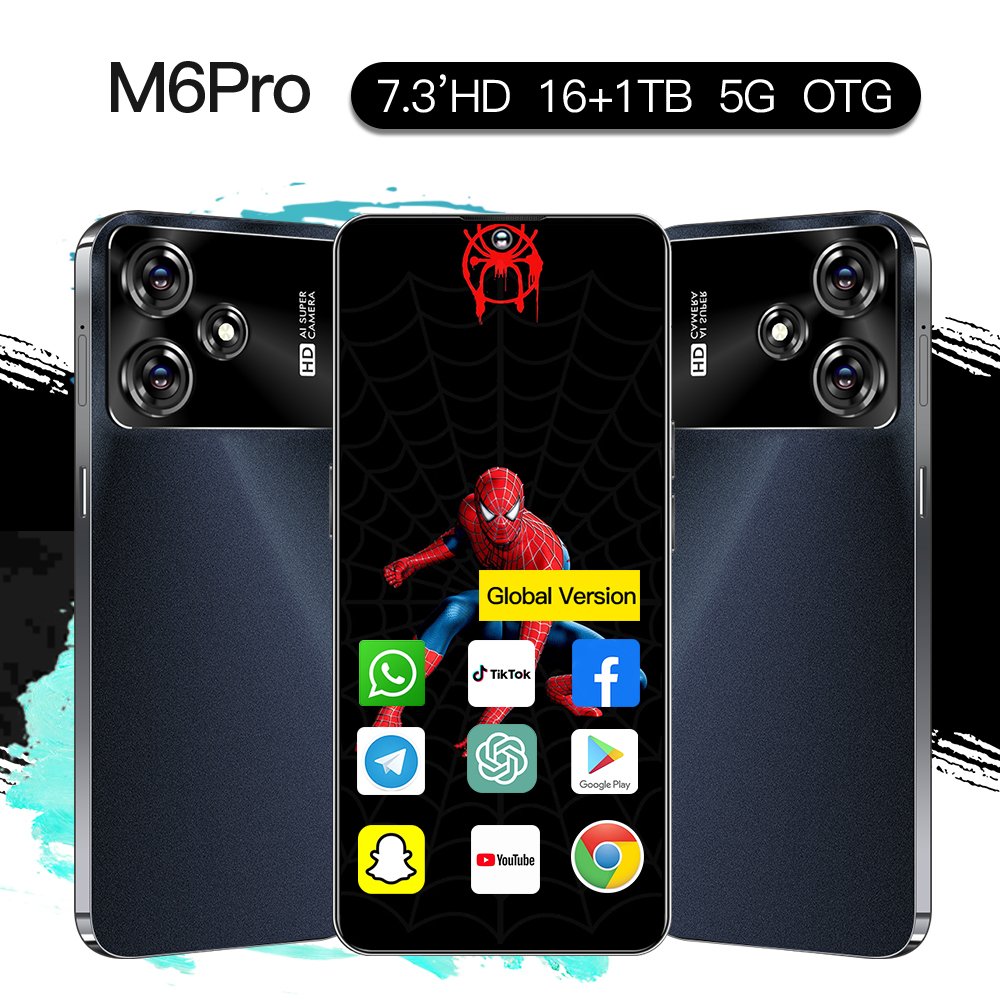 POCO M6 Pro Smartphone AMOLED Turbo Charging Original Global Version with 5G WCDMA Cellular Android 10 2K LCD Display