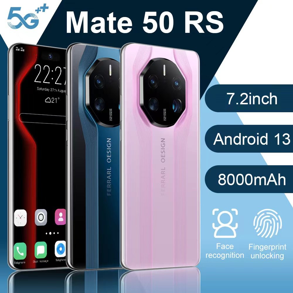 2022 Hot Selling Mate Full Display Android 10.0 Mobile Cell Smart Phone 40 Pro+ Mate 50 12gb+512gb 7.3 Inch 5g Smartphone CN;GUA