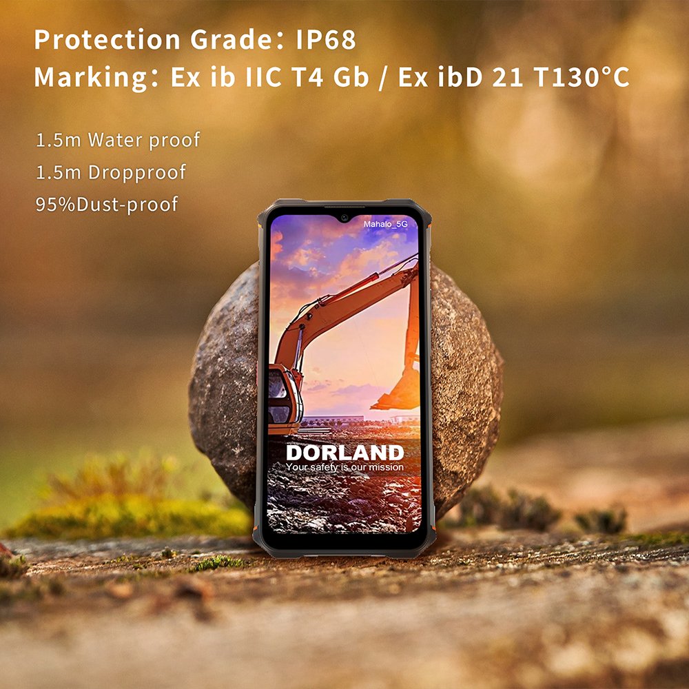 dorland Mahalo_5G industrial intrinsically safe explosion proof android rugged oil and gas industry phone 5g smartphone