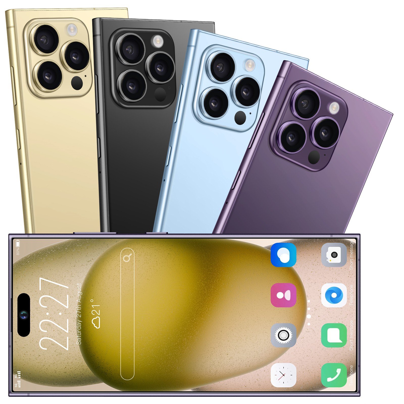 2024 new Dual Sim Card 16 Phone 16 Pro Max 5g Smartphones 16+1TB Smart Phone Global Version phone Android 14.0 OS 16 pro max