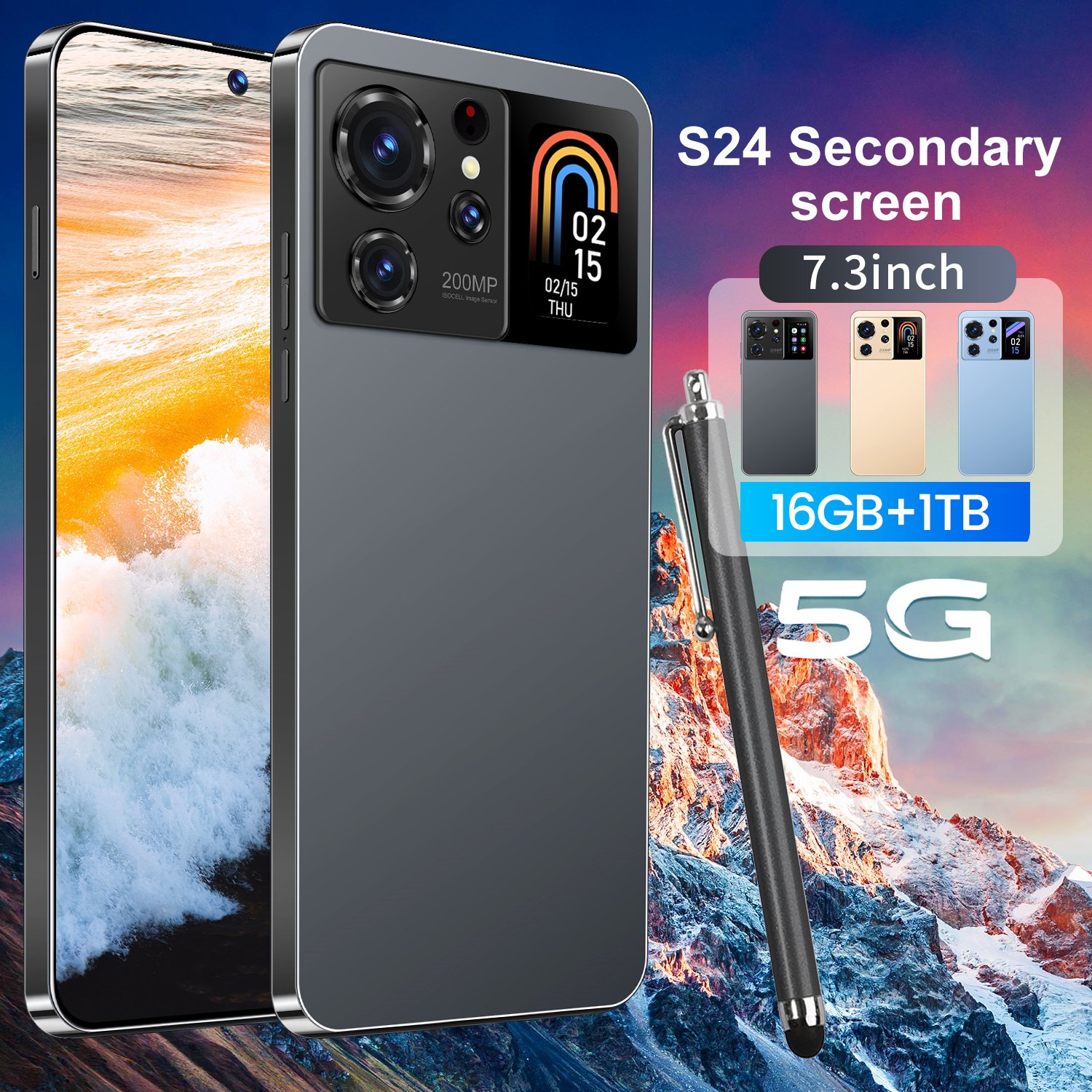 Popular Phone S24 Ultra OEM Phone 16GB+512GB Smartphone Multi functional with Screen Global Unlock Dual SIM 5G Smartphone