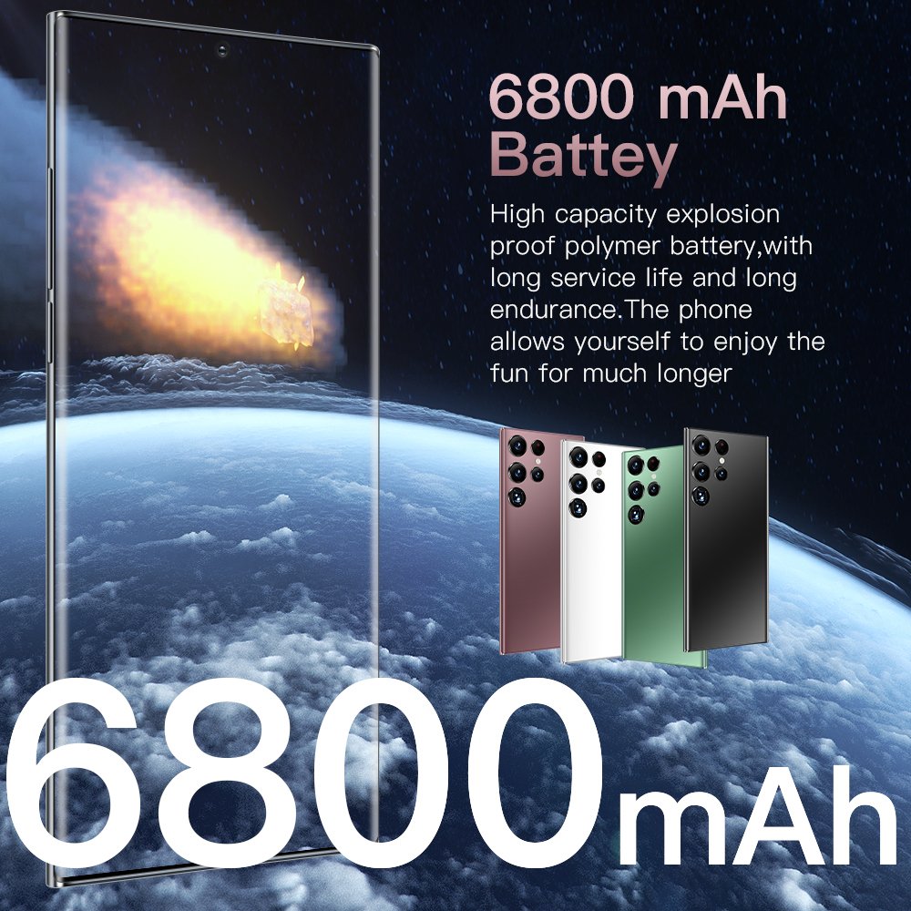 2023 NEW Galaxy S22 Ultra 5g Phone 7.3 inch 16GB+1TB Android Smartphone Android 12.0 Mobile Phones