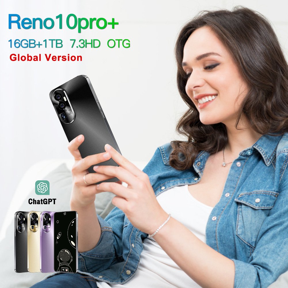 2024 Qualcomm8 16g+1tb 7800mah 50+108mp 4g 5g Network Android Mobile Phone Hd English Reno10 Pro+ Global Version Smartphone