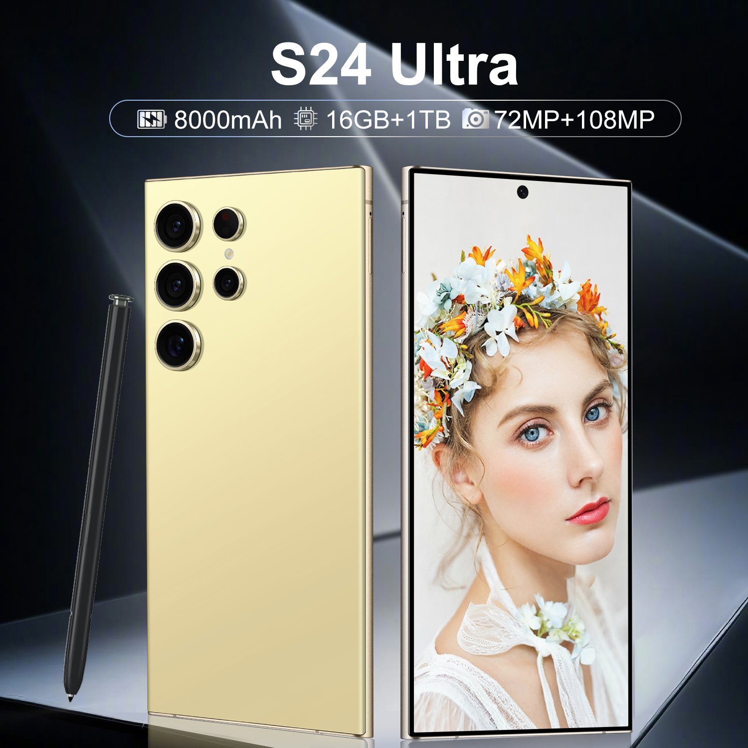 New S24 Ultra 5G 7.3-inch original phone 16GB+1TBGB smartphone HD screen display voice phone phone