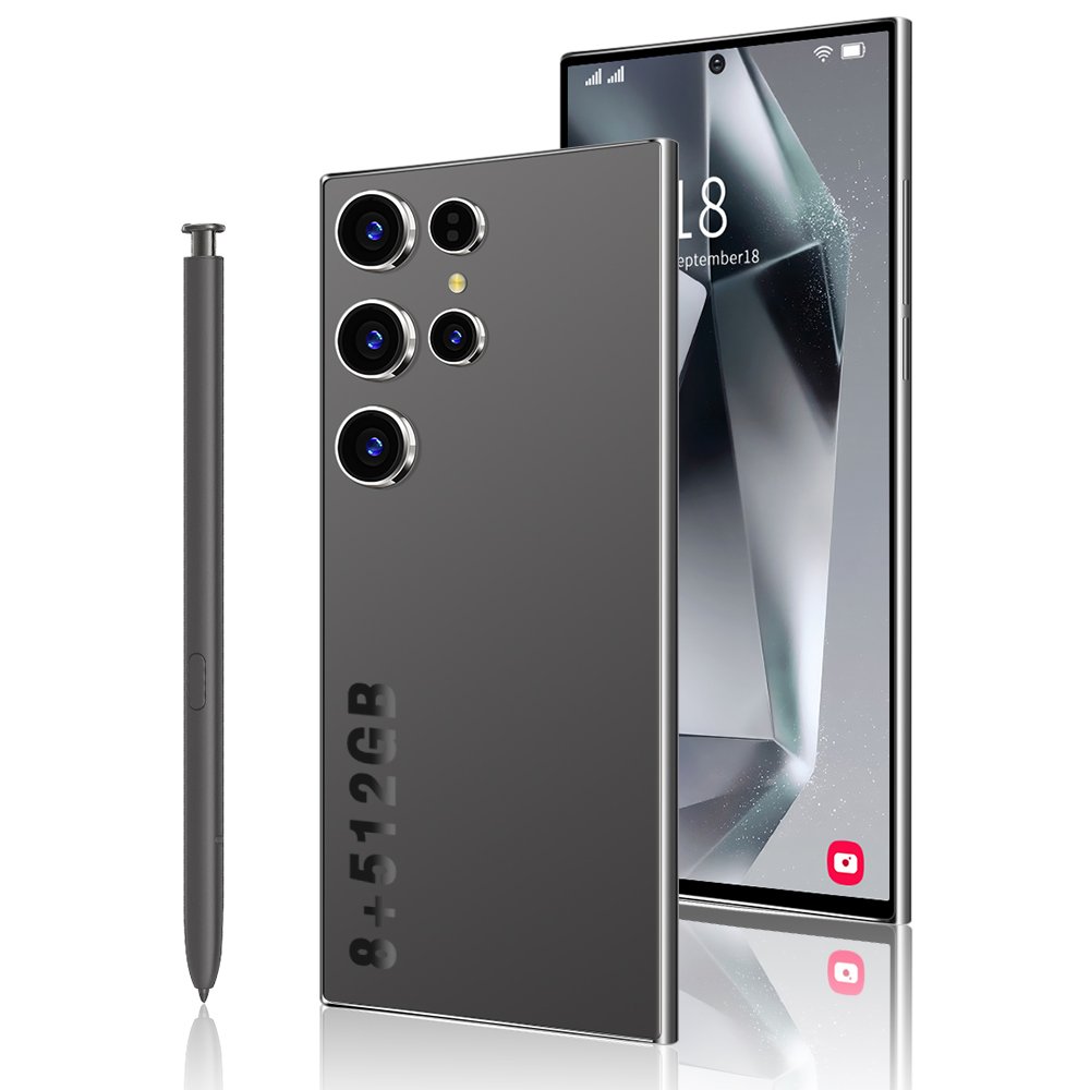 Customer Choice S24 Ultra Smartphone 8+512G 6.8-Inch Large Battery Unlock S-Pen 4G WIFI Android Deca Core CPU 108MP Rear 4G WIFI