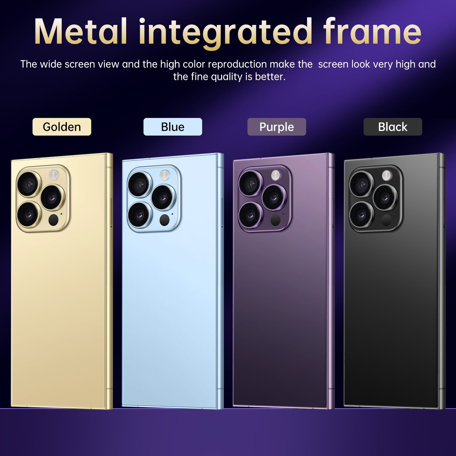 New Design Original I16 Pro Max 6GB+256GB 5G Smartphone 7.3 Inch 72MP+108MP Android 14 Cell Phone Unlocked Gaming Mobile Phones