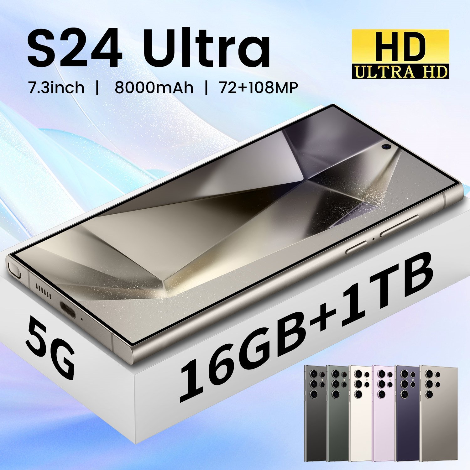 2024 New Style S24 Ultra Phone Original 6.8 Inch HD Screen 4G 5G smartphones For samsung galaxy s24 ultra Face unlocked 5000mAh