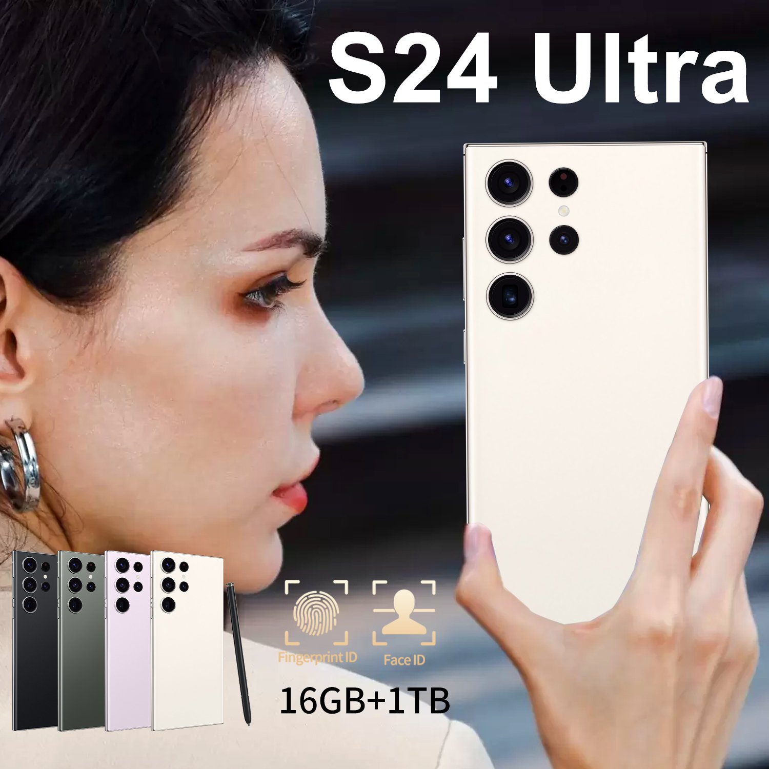 Hot Selling S24+ ULTRA 16GB+1TB Phone 0riginal full Display Android 13.0 Mobilephone 7.3 Inch Cellphone 5G Smartphone