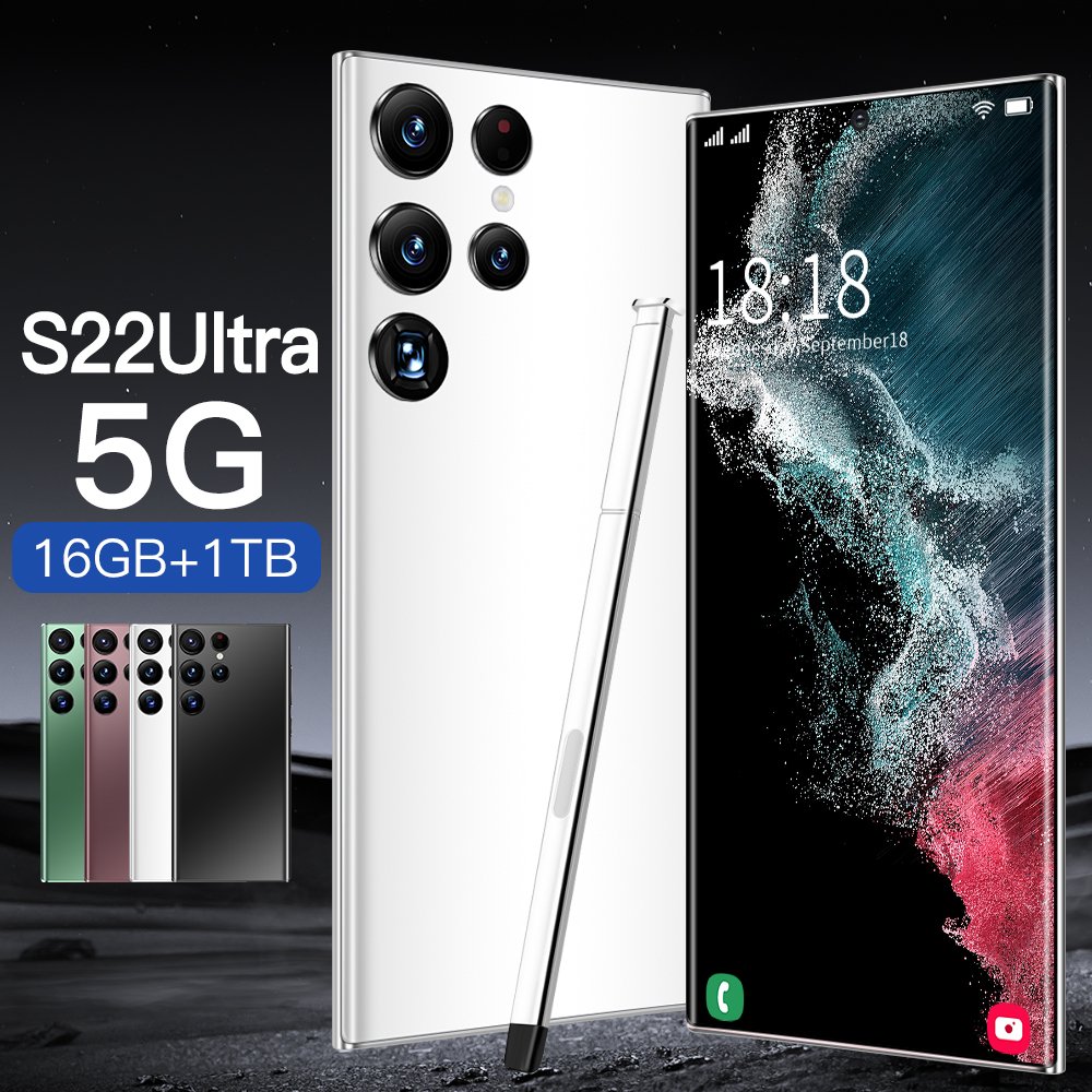 2023 NEW S22 Ultra 5g Mobile Phone 7.3 Inch 16Gb + 1Tb Android Smartphone Android 12.0 Cellphones