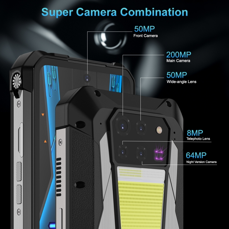 Unihertz 8849 Tank 3 Pro Projector Rugged 5G Smartphone 16+512GB 5G Mobile Phone 200MP Camera night version 23800mAh Tank 3 pro