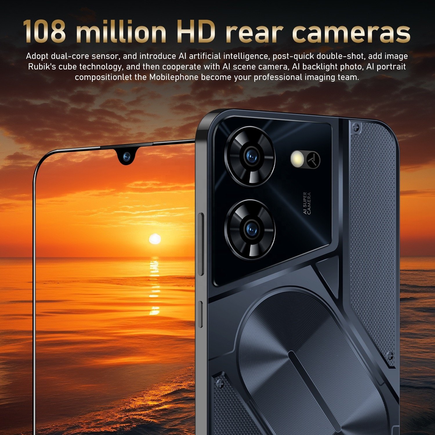 New 5g smartphone Pova 5 Pro cross-border mobile phones 7.3 inch incell Screen 2+16G foreign trade smart phone
