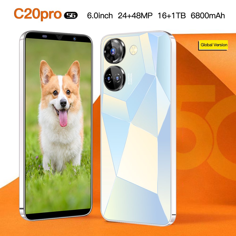 2023 New Version Original camon 20 pro 5g Phone 7.3Inch 12Gb + 512Gb Android 13 Smartphone Dual Sim Ten Core Smart Mobile Phones