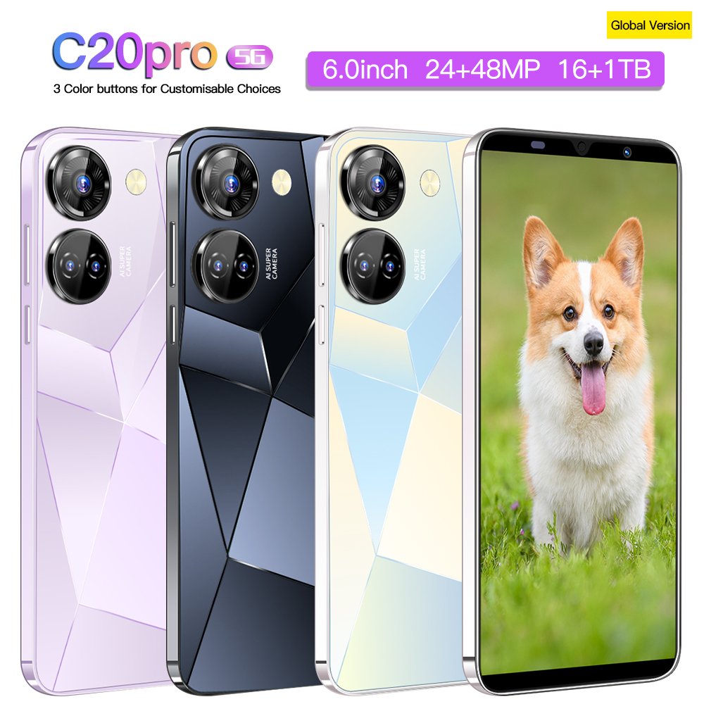 2023 New Version Original camon 20 pro 5g Phone 7.3Inch 12Gb + 512Gb Android 13 Smartphone Dual Sim Ten Core Smart Mobile Phones