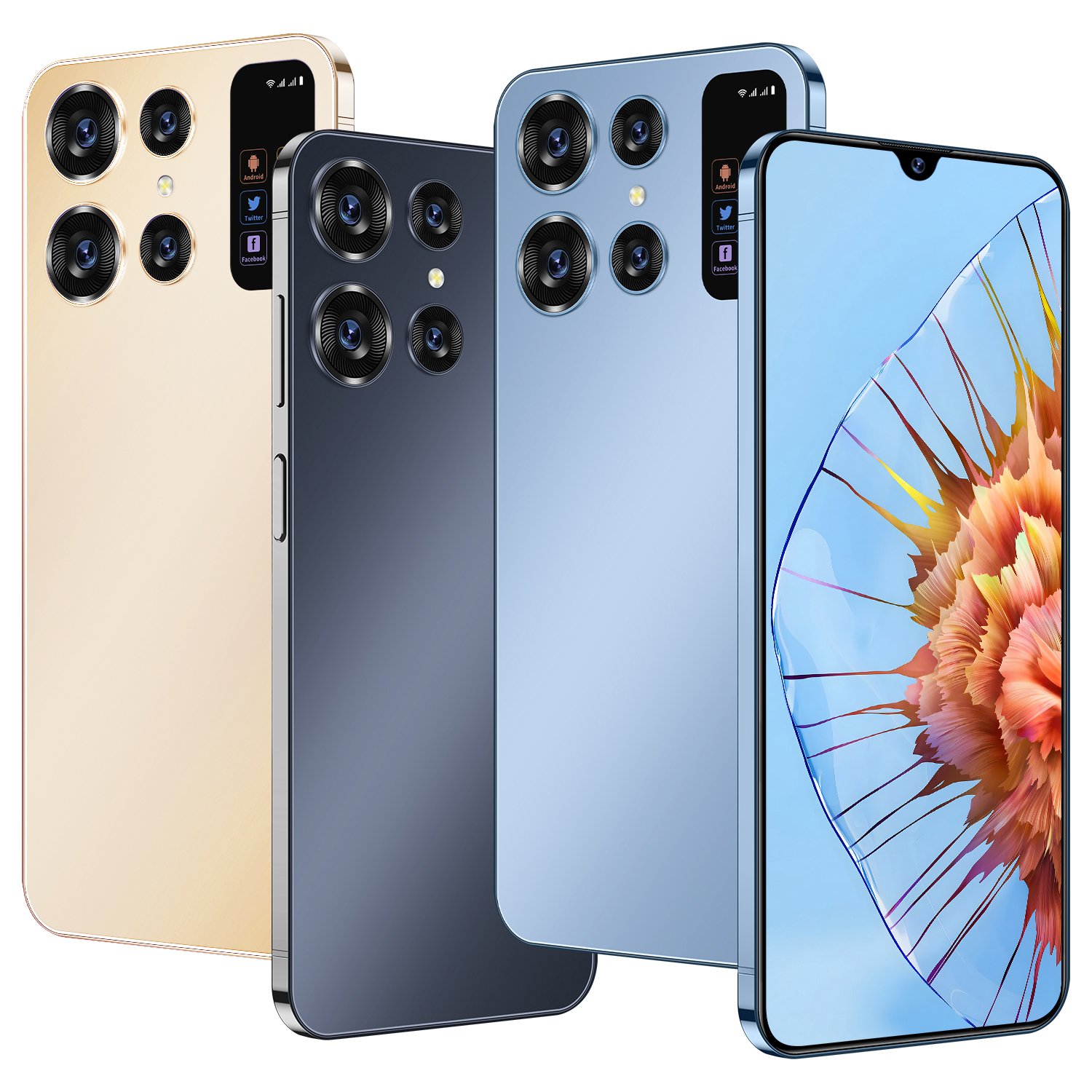 Global Wholesale 5G-smartphones with Dual SIM 16GB+1TB Storage Face Recognition and Fingerprint Unlock