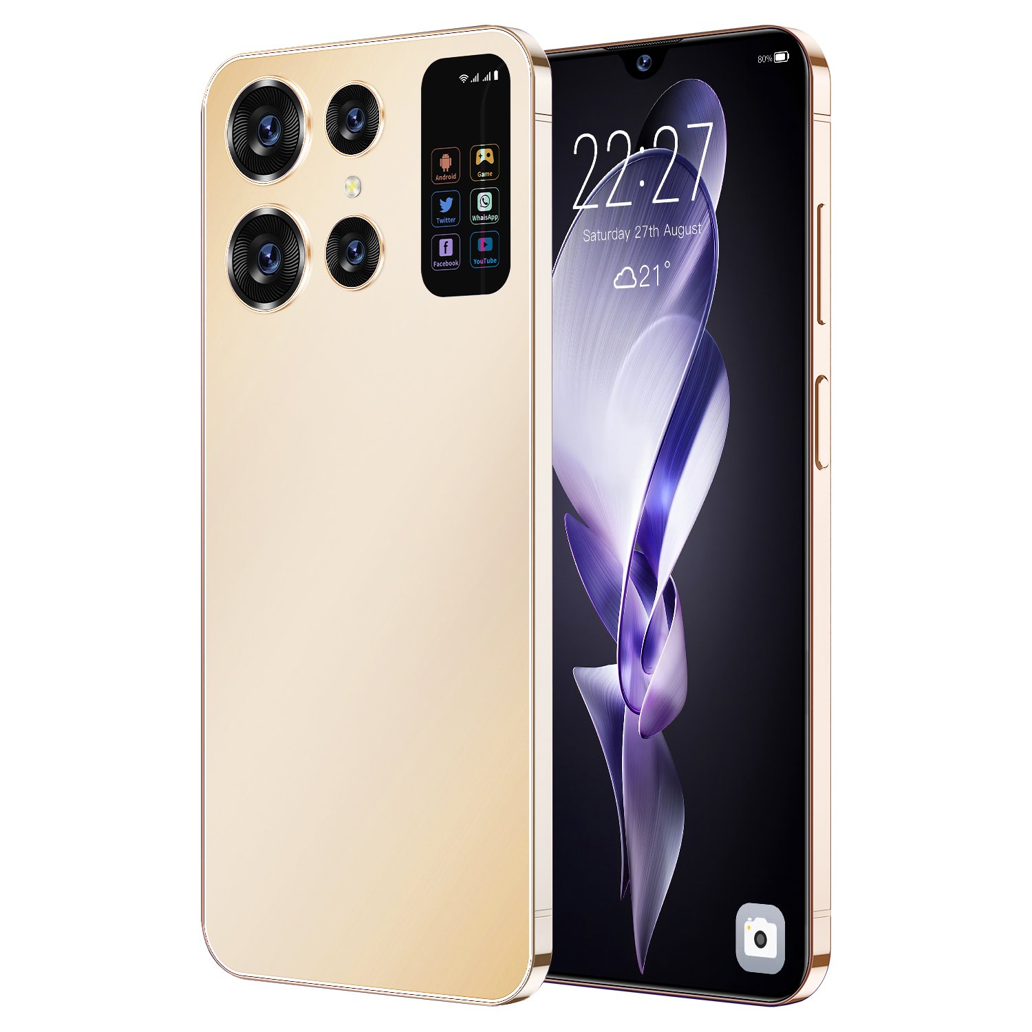 2024 S24 New Gaming 7.3-inch screen 16GB+1TB 5G-smartphones with Ultra-Slim Straight Screen and Dual SIM