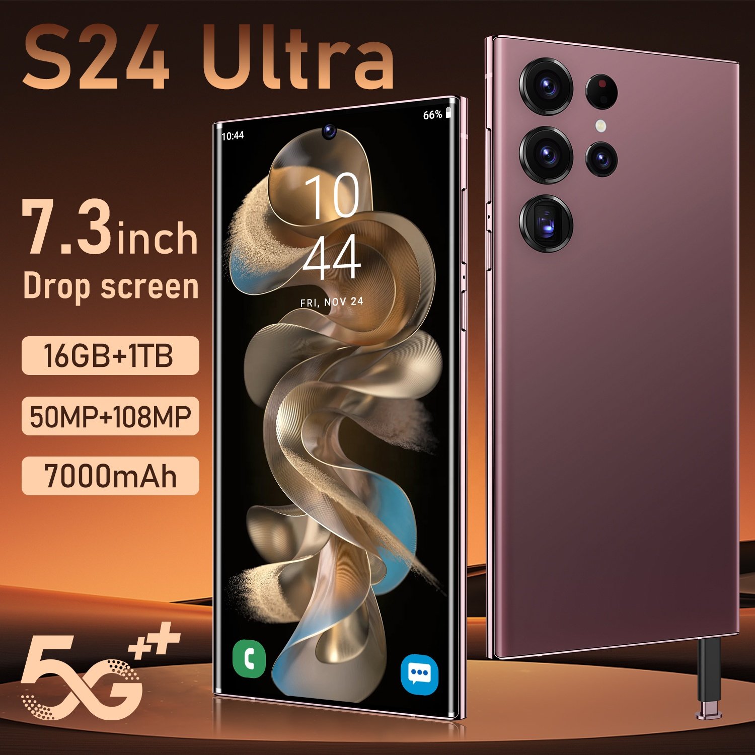 2024 New Global version Android 13 s24 ultra 5G Smartphone 7.3inch 16+1TB Mobile Phone Deca Core Cell Phone 5G smartphones