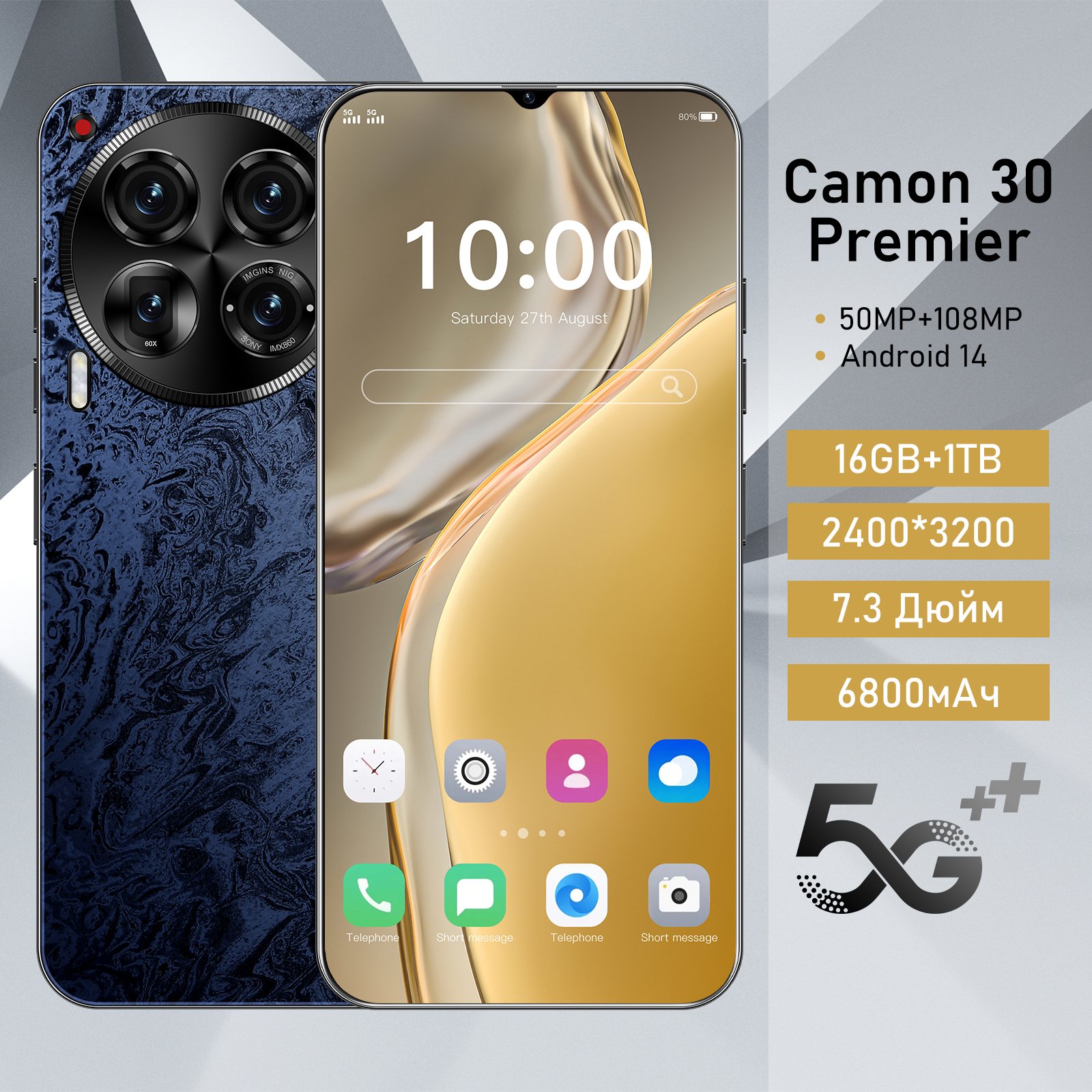 Best selling 5G smartphone Camon 30 Premier unlocked android 13 telephone cell phones smartphones 7.3 inch 16G+1TB mobile phones